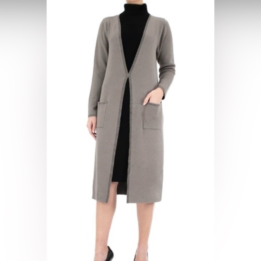 Nina Leonard Duster Cardigan